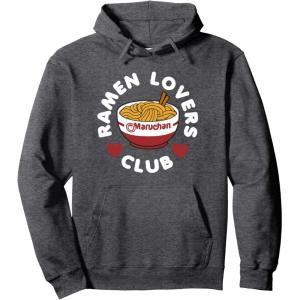 image:imageMaruchan Instant Lunch Ramen Lovers Club Cute Logo Pullover HoodieDark Heather Grey