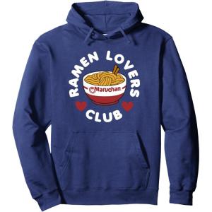 image:imageMaruchan Instant Lunch Ramen Lovers Club Cute Logo Pullover HoodieNavy Blue