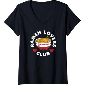 image:imageMaruchan Instant Lunch Ramen Lovers Club Cute Logo VNeck TShirtBlack