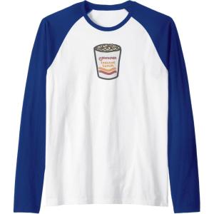 image:imageMaruchan Instant Lunch Ramen Noodle Doodle Raglan Baseball TeeRoyal BlueWhite