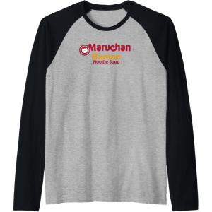 image:imageMaruchan Instant Lunch Ramen Noodle Soup Logo Raglan Baseball TeeBlackAthletic Heather