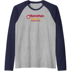image:imageMaruchan Instant Lunch Ramen Noodle Soup Logo Raglan Baseball TeeNavy BlueAthletic Heather