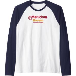 image:imageMaruchan Instant Lunch Ramen Noodle Soup Logo Raglan Baseball TeeNavy BlueWhite