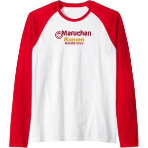 image:imageMaruchan Instant Lunch Ramen Noodle Soup Logo Raglan Baseball TeeRedWhite