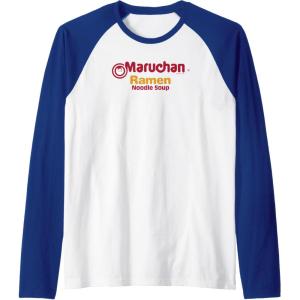 image:imageMaruchan Instant Lunch Ramen Noodle Soup Logo Raglan Baseball TeeRoyal BlueWhite