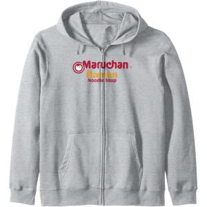 image:imageMaruchan Instant Lunch Ramen Noodle Soup Logo Zip HoodieHeather Grey