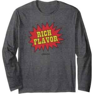 image:imageMaruchan Instant Lunch Rich Flavor Comic Onomatopoeia Long Sleeve TShirtDark Heather Grey