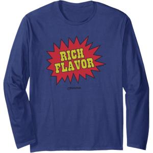image:imageMaruchan Instant Lunch Rich Flavor Comic Onomatopoeia Long Sleeve TShirtNavy Blue
