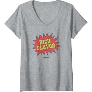 image:imageMaruchan Instant Lunch Rich Flavor Comic Onomatopoeia VNeck TShirtHeather Grey