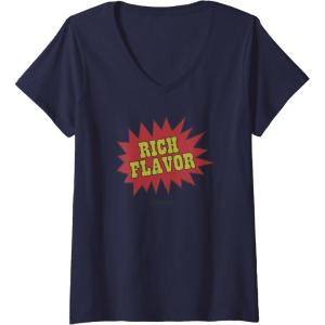 image:imageMaruchan Instant Lunch Rich Flavor Comic Onomatopoeia VNeck TShirtNavy Blue