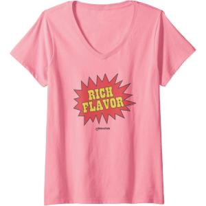 image:imageMaruchan Instant Lunch Rich Flavor Comic Onomatopoeia VNeck TShirtPink