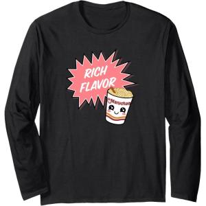 image:imageMaruchan Instant Lunch Rich Flavor Cute Noodle Cup Logo Long Sleeve TShirtBlack
