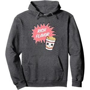 image:imageMaruchan Instant Lunch Rich Flavor Cute Noodle Cup Logo Pullover HoodieDark Heather Grey