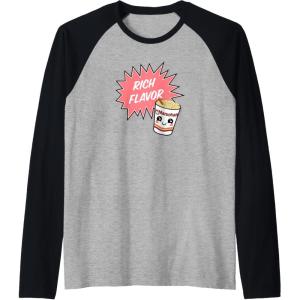 image:imageMaruchan Instant Lunch Rich Flavor Cute Noodle Cup Logo Raglan Baseball TeeBlackAthletic Heather