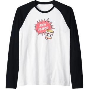 image:imageMaruchan Instant Lunch Rich Flavor Cute Noodle Cup Logo Raglan Baseball TeeBlackWhite