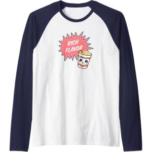 image:imageMaruchan Instant Lunch Rich Flavor Cute Noodle Cup Logo Raglan Baseball TeeNavy BlueWhite
