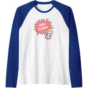 image:imageMaruchan Instant Lunch Rich Flavor Cute Noodle Cup Logo Raglan Baseball TeeRoyal BlueWhite