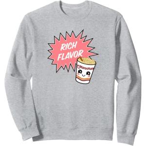 image:imageMaruchan Instant Lunch Rich Flavor Cute Noodle Cup Logo SweatshirtHeather Grey