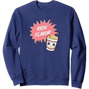 image:imageMaruchan Instant Lunch Rich Flavor Cute Noodle Cup Logo SweatshirtNavy Blue