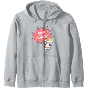 image:imageMaruchan Instant Lunch Rich Flavor Cute Noodle Cup Logo Zip HoodieHeather Grey