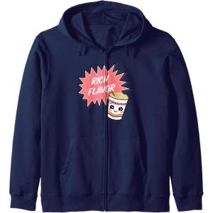 image:imageMaruchan Instant Lunch Rich Flavor Cute Noodle Cup Logo Zip HoodieNavy Blue
