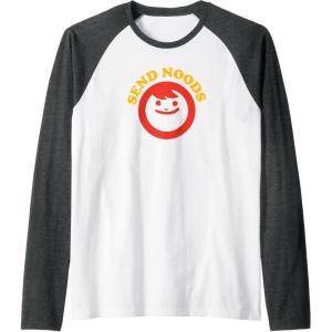 image:imageMaruchan Instant Lunch Send Noods Classic Logo Raglan Baseball TeeDark Heather GreyWhite