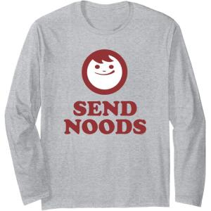 image:imageMaruchan Instant Lunch Send Noods Happy Face Logo Long Sleeve TShirtHeather Grey