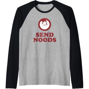 image:imageMaruchan Instant Lunch Send Noods Happy Face Logo Raglan Baseball TeeBlackAthletic Heather