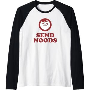 image:imageMaruchan Instant Lunch Send Noods Happy Face Logo Raglan Baseball TeeBlackWhite