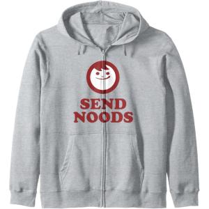 image:imageMaruchan Instant Lunch Send Noods Happy Face Logo Zip HoodieHeather Grey