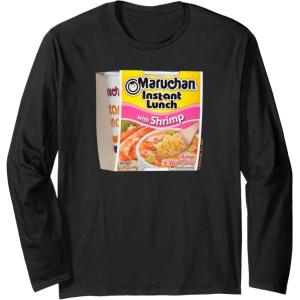 image:imageMaruchan Instant Lunch Shrimp Flavor Package Noodle Cup Long Sleeve TShirtBlack
