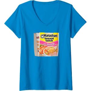 image:imageMaruchan Instant Lunch Shrimp Flavor Package Noodle Cup VNeck TShirtSapphire Blue