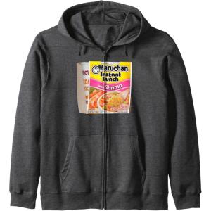 image:imageMaruchan Instant Lunch Shrimp Flavor Package Noodle Cup Zip HoodieDark Heather Grey