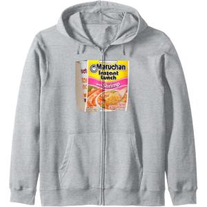 image:imageMaruchan Instant Lunch Shrimp Flavor Package Noodle Cup Zip HoodieHeather Grey