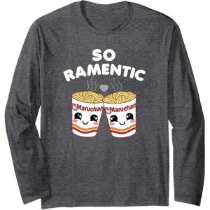 image:imageMaruchan Instant Lunch So Ramentic Lovely Ramen Cups Long Sleeve TShirtDark Heather Grey