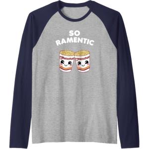 image:imageMaruchan Instant Lunch So Ramentic Lovely Ramen Cups Raglan Baseball TeeNavy BlueAthletic Heather