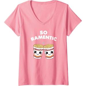 image:imageMaruchan Instant Lunch So Ramentic Lovely Ramen Cups VNeck TShirtPink