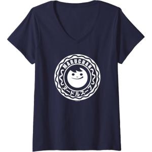 image:imageMaruchan Instant Lunch Soup Circular Official Logo VNeck TShirtNavy Blue