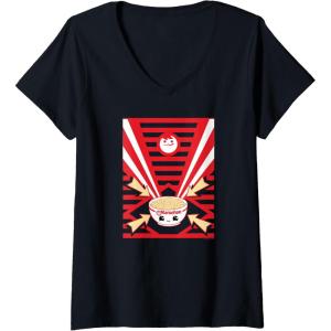 image:imageMaruchan Instant Lunch Super Cute Ramen Bowl Poster VNeck TShirtBlack