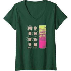 image:imageMaruchan Instant Lunch Tasty Neon Picture Retro Poster VNeck TShirtDark Green