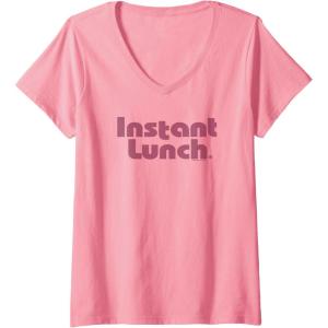image:imageMaruchan Instant Lunch Text Logo VNeck TShirtPink