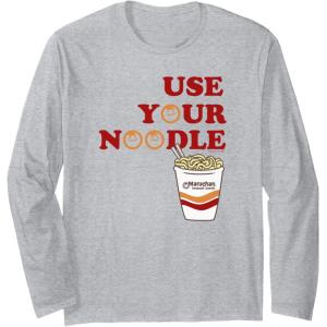 image:imageMaruchan Instant Lunch Use Your Noodle Cup Logo Long Sleeve TShirtHeather Grey
