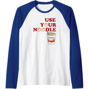 image:imageMaruchan Instant Lunch Use Your Noodle Cup Logo Raglan Baseball TeeRoyal BlueWhite