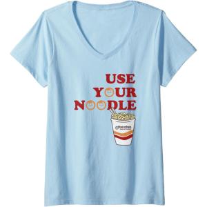 image:imageMaruchan Instant Lunch Use Your Noodle Cup Logo VNeck TShirtBaby Blue