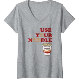 image:imageMaruchan Instant Lunch Use Your Noodle Cup Logo VNeck TShirtHeather Grey