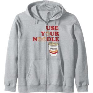 image:imageMaruchan Instant Lunch Use Your Noodle Cup Logo Zip HoodieHeather Grey
