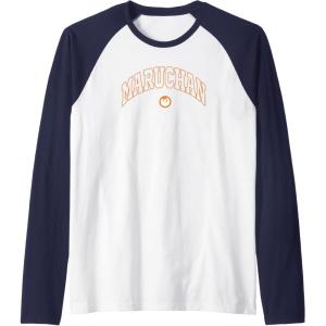 image:imageMaruchan Instant Lunch Varsity Style Font Classic Logo Raglan Baseball TeeNavy BlueWhite