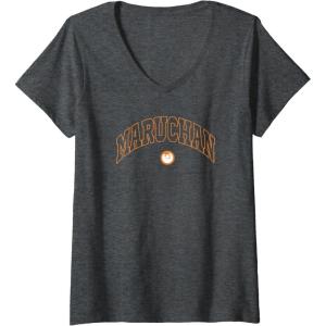 image:imageMaruchan Instant Lunch Varsity Style Font Classic Logo VNeck TShirtDark Heather Grey