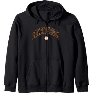 image:imageMaruchan Instant Lunch Varsity Style Font Classic Logo Zip HoodieBlack