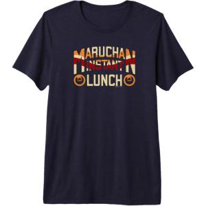 image:imageMaruchan Instant Lunch Varsity Style Font Logo Premium TShirtNavy Blue